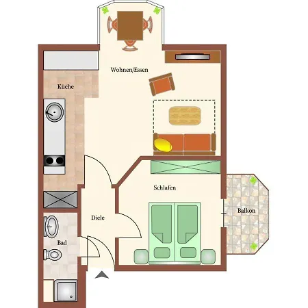 アパート Haus-robbenplate-whg-4 *